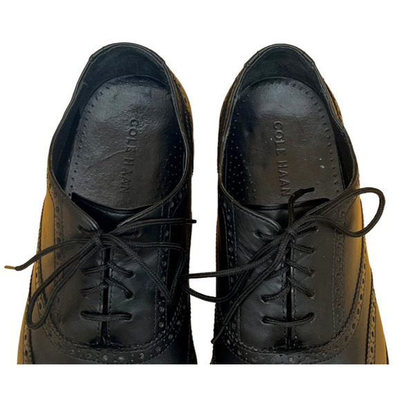 Cole Haan Mens Wingtip Oxford Shoes Dress Black Leather C12209 Lace Up 11 main image 9